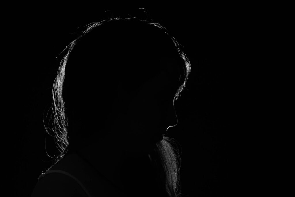 silhouette photography of woman