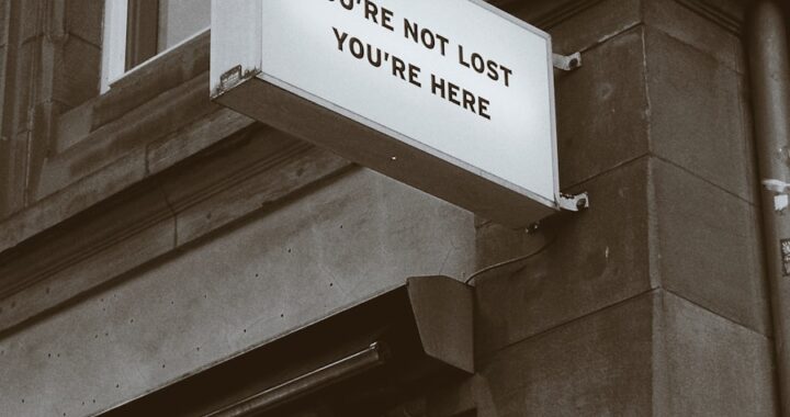 white and black signage